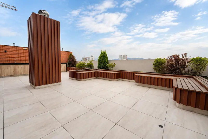 Terraza del edificio en el piso 18